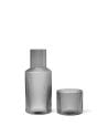 Ferm living - Set carafe et verre Ripple - smoked grey - petite