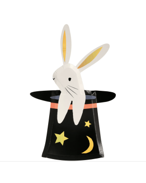 Meri meri - Bunny In Hat Shaped Plates - Pack of 8