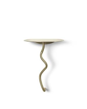 FERM LIVING - Table murale courbée - laiton