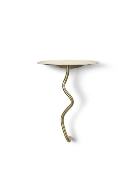 FERM LIVING - Table murale courbée - laiton