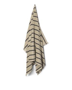FERM LIVING - Alee Beach Towel - sand/black