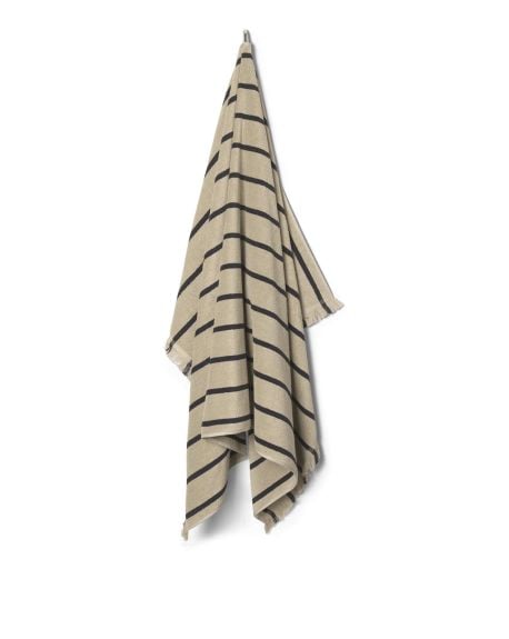 FERM LIVING - Alee Beach Towel - sand/black