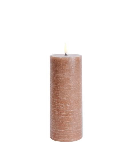 Uyunï - bougie Pillar - caramel - 7,8 x 20,3 cm