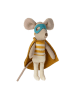 MAILEG - Super hero mouse, Little brother in matchbox