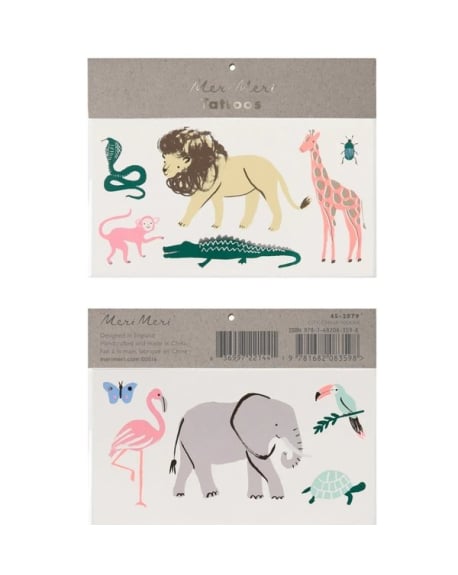 Meri Meri - Safari Tattoos - Set of 2