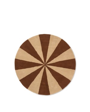 FERM LIVING - Tapis Touffeté Arch - Brique foncée - Blanc Cassé