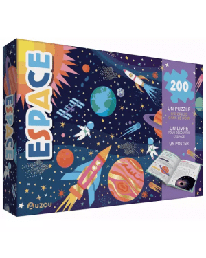 Auzou - Space with one Puzzle - Poster - Book