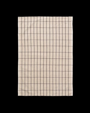 FERM LIVING - Hale Tea Towel - Sandy and Black