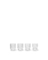 FERM LIVING - Petit Verres à digestifs Ripple - Clair - Pack de 4