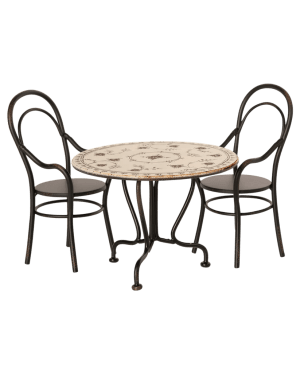 MAILEG - Table à manger, Set avec 2 chaises