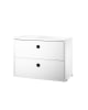 String Furniture - Caisson tiroirs de Rangements L58 x H42 x P30 - 2 tiroirs