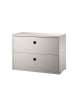 String Furniture - Caisson tiroirs de Rangements L58 x H42 x P30 - 2 tiroirs