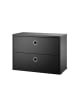String Furniture - Caisson tiroirs de Rangements L58 x H42 x P30 - 2 tiroirs