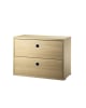 String Furniture - Caisson tiroirs de Rangements L58 x H42 x P30 - 2 tiroirs