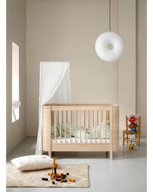 Oliver Furniture - Lit Bébé évolutif Wood Mini + - Sans kit Junior - Chêne - l 74 × L 126 × h 87 cm