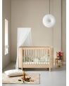 Oliver Furniture - Convertible Baby Cot Mini + - l 74 × L 126 × h 87 cm - Oak