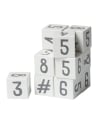 SEBRA - Wooden Number Blocks 12pcs - White