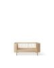 Oliver Furniture - Lit Bébé évolutif Wood Mini + - Avec kit Junior - Chêne - l 74 × L 126 × h 87 cm