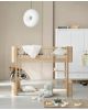Oliver Furniture - Lit Mezzanine Mi-haut Wood Mini + - Sans kit Junior - Chêne - l 74 × L 166 × h 132 cm