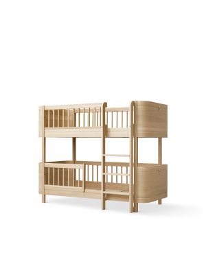 Oliver Furniture - Lit Superposé Mi-haut Wood Mini + - Sans kit Junior - Chêne - l 74 × L 166 × h 132 cm