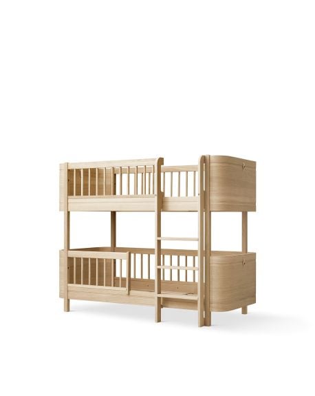 Oliver Furniture - Lit Superposé Mi-haut Wood Mini + - Sans kit Junior - Chêne - l 74 × L 166 × h 132 cm