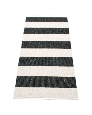 PAPPELINA - BOB NOIR/VANILLE - Tapis design en plastique 5 Dimensions possibles