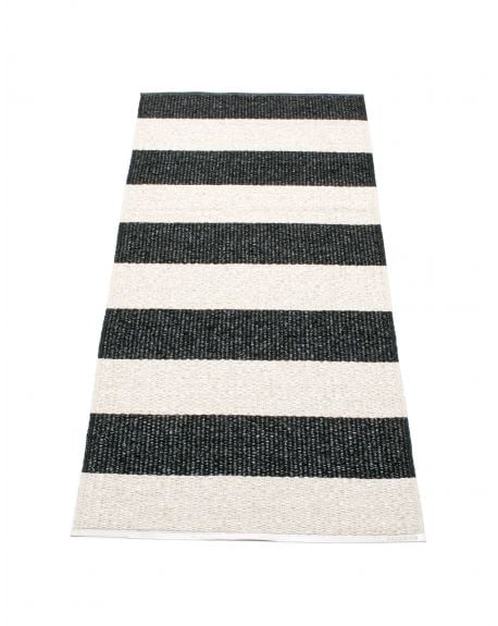 PAPPELINA - BOB NOIR/VANILLE - Tapis design en plastique 5 Dimensions possibles