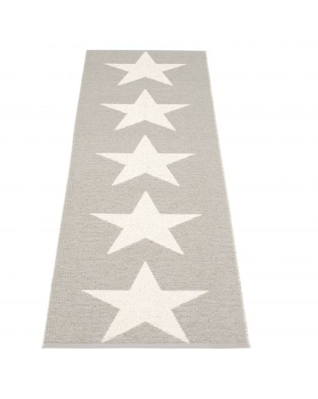 PAPPELINA - VIGGO ONE GRIS CHAUD/VANILLE Tapis design en plastique 4 tailles disponibles