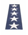 PAPPELINA - VIGGO STAR BLUE METALLIC - Design plastic rug 4 sizes available
