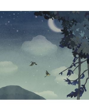 Les Dominotiers - Custom Wallpaper - Moonlight Panoramic Decor