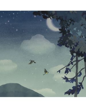 Les Dominotiers - Papier peint sur mesure - Décor Panoramique Au Clair de Lune