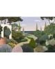 Les Dominotiers - Custom Wallpaper - Mediterranean Garden Panoramic Decor