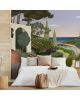 Les Dominotiers - Custom Wallpaper - Mediterranean Garden Panoramic Decor
