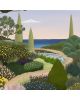 Les Dominotiers - Custom Wallpaper - Mediterranean Garden Panoramic Decor
