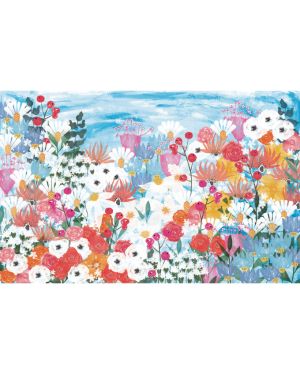 Les Dominotiers - Custom Wallpaper - Flowery Garden Panoramic Decor