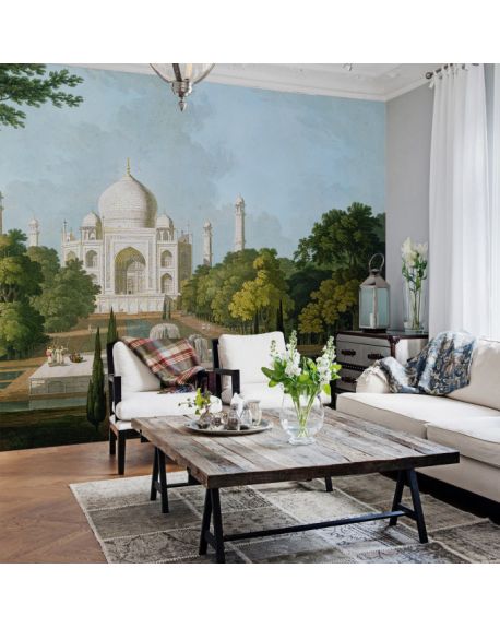 Les Dominotiers - Custom Wallpaper - Taj Mahal Panoramic Decor