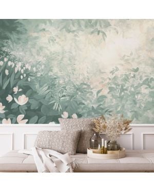 Les Dominotiers - Custom Wallpaper - Wild Garden Panoramic Decor