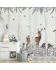 Les Dominotiers - Custom Wallpaper - Woody Chesnut Panoramic Decor