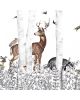 Les Dominotiers - Custom Wallpaper - Woody Chesnut Panoramic Decor