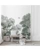 Les Dominotiers - Custom Wallpaper - Dream Forest Green Panoramic Decor