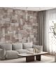 Les Dominotiers - Custom Wallpaper - Earthly collage Panoramic Decor