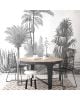 Les Dominotiers - Custom Wallpaper - Aloes Grey Panoramic Decor