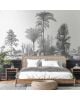 Les Dominotiers - Papier peint sur mesure - Décor Panoramique Aloes Grey