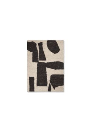 FERM LIVING - Tapis en morceaux - Blanc cassé / café