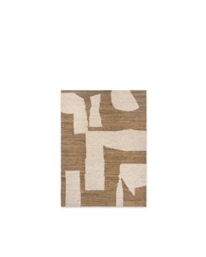 FERM LIVING - Piece Rug - Off-white / Toffee