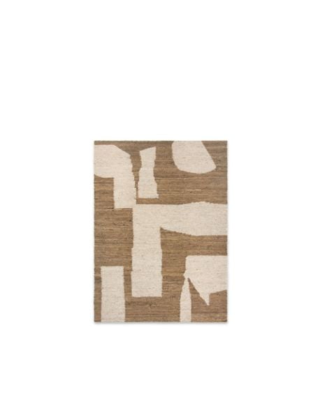 FERM LIVING - Tapis en morceaux - Blanc cassé / caramel
