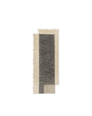 FERM LIVING - Tapis Contre-coureur - Charbon / Blanc cassé - 89 x 200