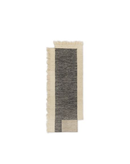 FERM LIVING - Tapis Contre-coureur - Charbon / Blanc cassé - 89 x 200