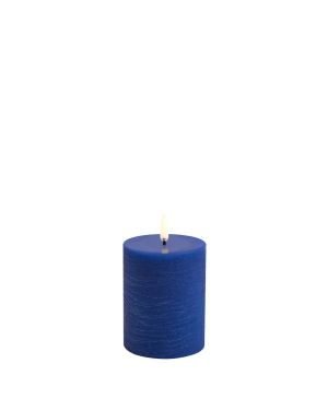 Uyunï - Bougie Pillar - Bleu Roi - 7,8 x 10,1 cm