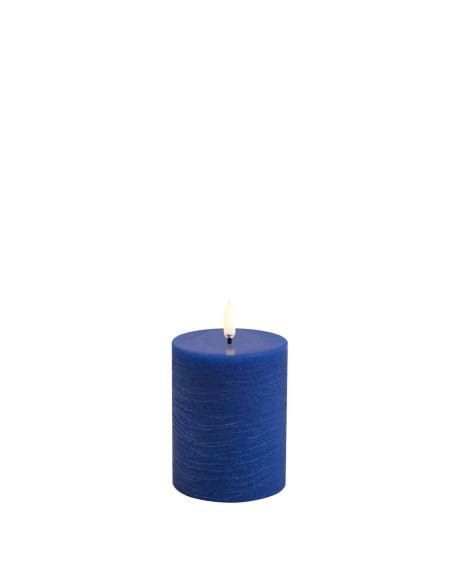 Uyunï - Bougie Pillar - Bleu Roi - 7,8 x 10,1 cm